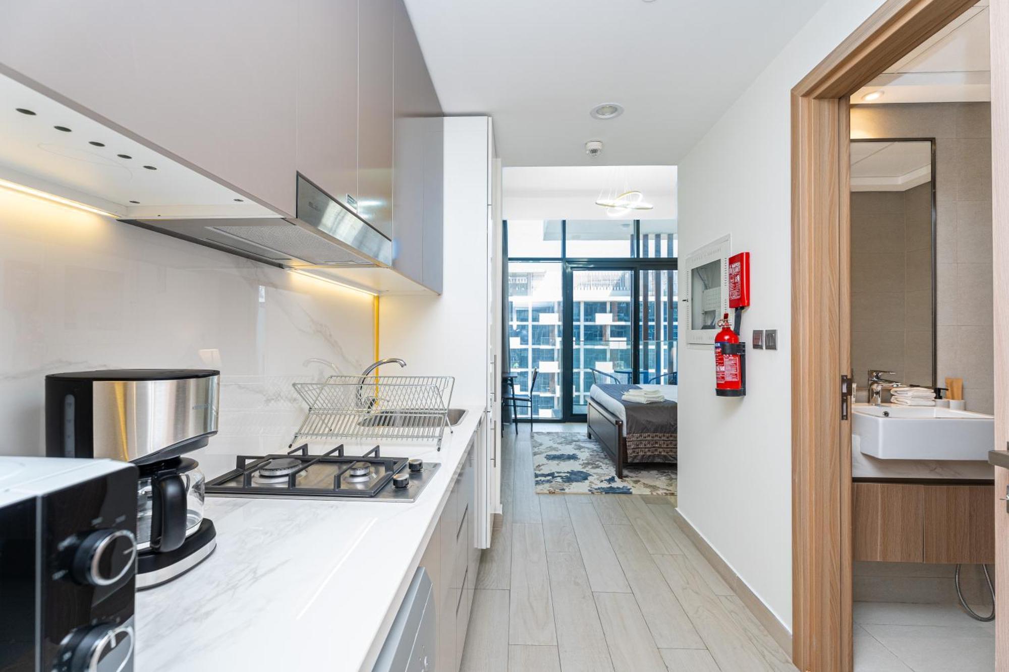 Escape24 Stylish Studio Azizi Riviera 8 Meydan One Dubai Eksteriør billede